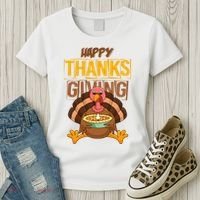 Happy Thanksgiving Turkey Pie Holiday Women's T-Shirt thumb 3