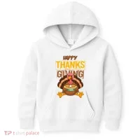 Happy Thanksgiving Turkey Pie Holiday Kids Hoodie thumb 0