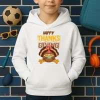 Happy Thanksgiving Turkey Pie Holiday Kids Hoodie thumb 2