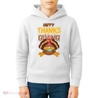 Happy Thanksgiving Turkey Pie Holiday Kids Hoodie thumb 4
