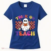 Halloween Teacher Trick Or Teach Gift Women's T-Shirt thumb 0