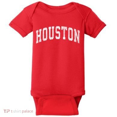 Houston Texas Tx Vintage Athletic Sports Design Baby Bodysuit