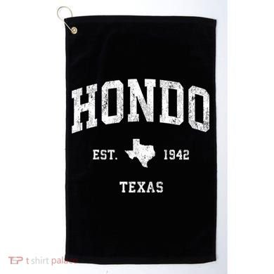 Hondo Texas Tx Vintage Athletic Golf Towel