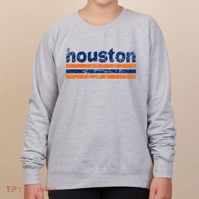 Houston Texas Three Stripe Vintage Weathered Women's Sweatshirt