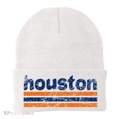 Houston Texas Three Stripe Vintage Weathered Beanie
