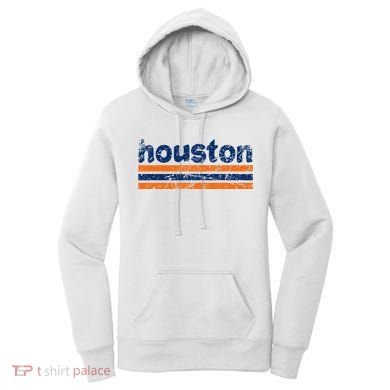Houston Texas Three Stripe Vintage Weathered Women's Hoodie