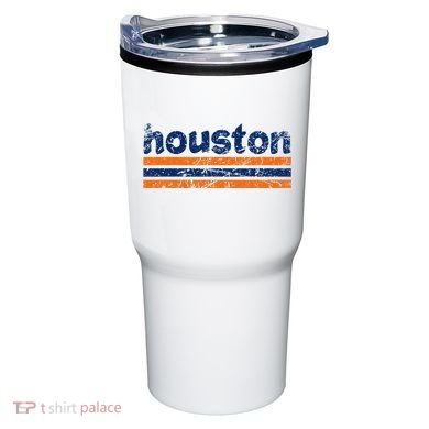 Houston Texas Three Stripe Vintage Weathered Tumbler