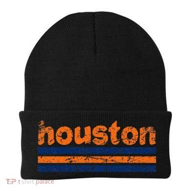 Houston Texas Three Stripe Vintage Weathered Beanie