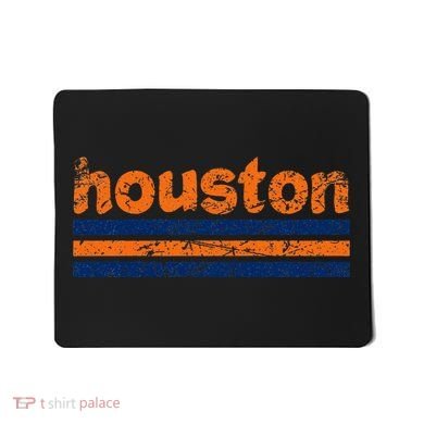 Houston Texas Three Stripe Vintage Weathered Mousepad