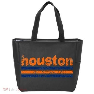 Houston Texas Three Stripe Vintage Weathered Tote Bag