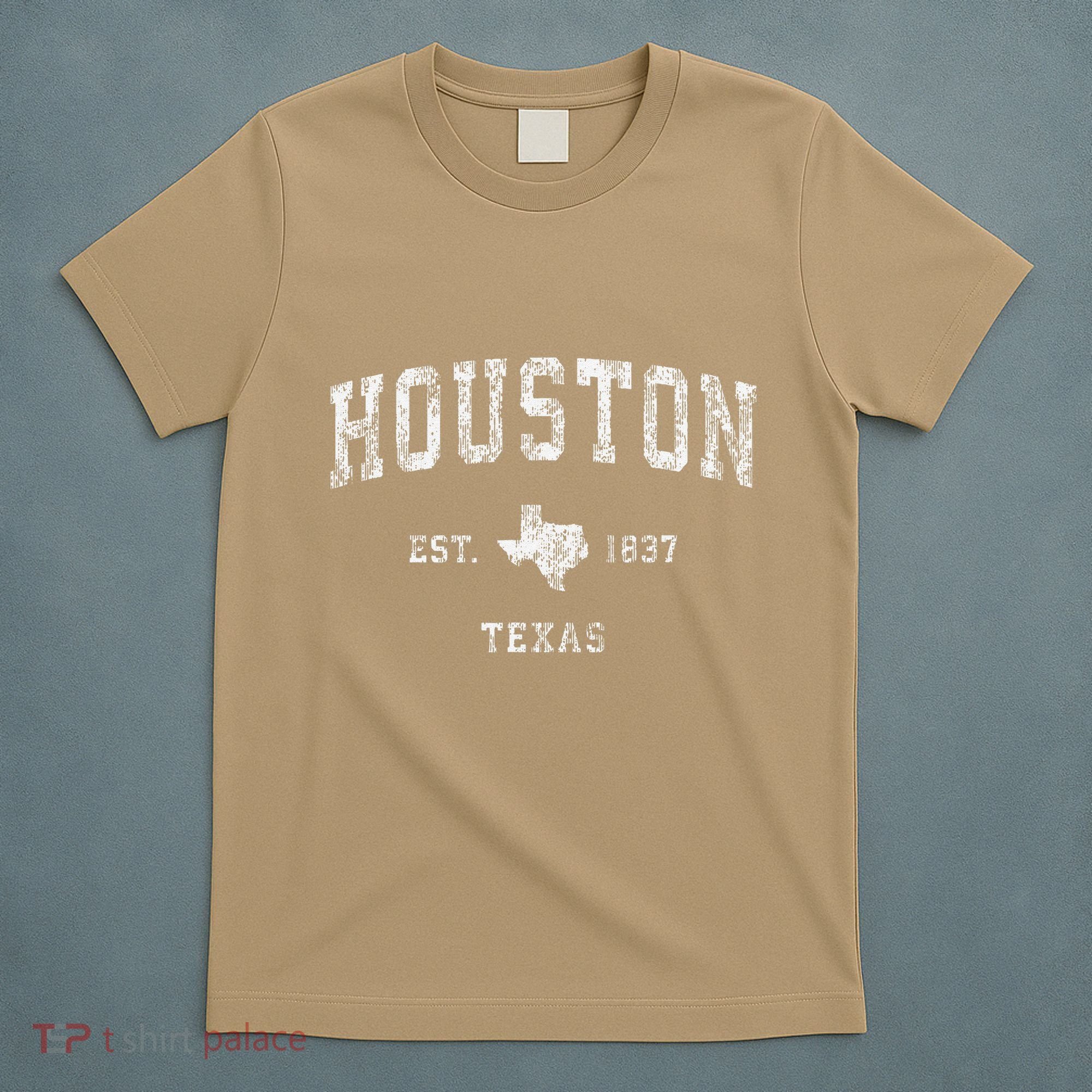 Houston Texas Tx Vintage Athletic Sports T-Shirt