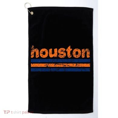Houston Texas Three Stripe Vintage Weathered Golf Towel