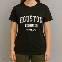Houston Texas Tx Vintage Established Sports T-Shirt thumb 4