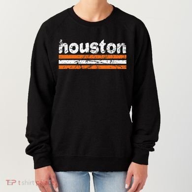 Houston Texas Three Stripe Vintage Weathered Women's Sweatshirt
