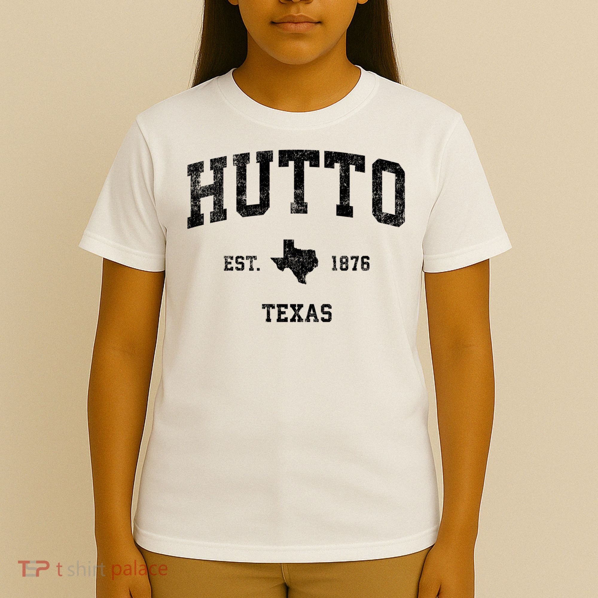 Hutto Texas TX Vintage Sports Black Print T-Shirt