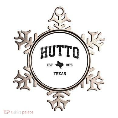 Hutto Texas TX Vintage Sports Black Print Ornament