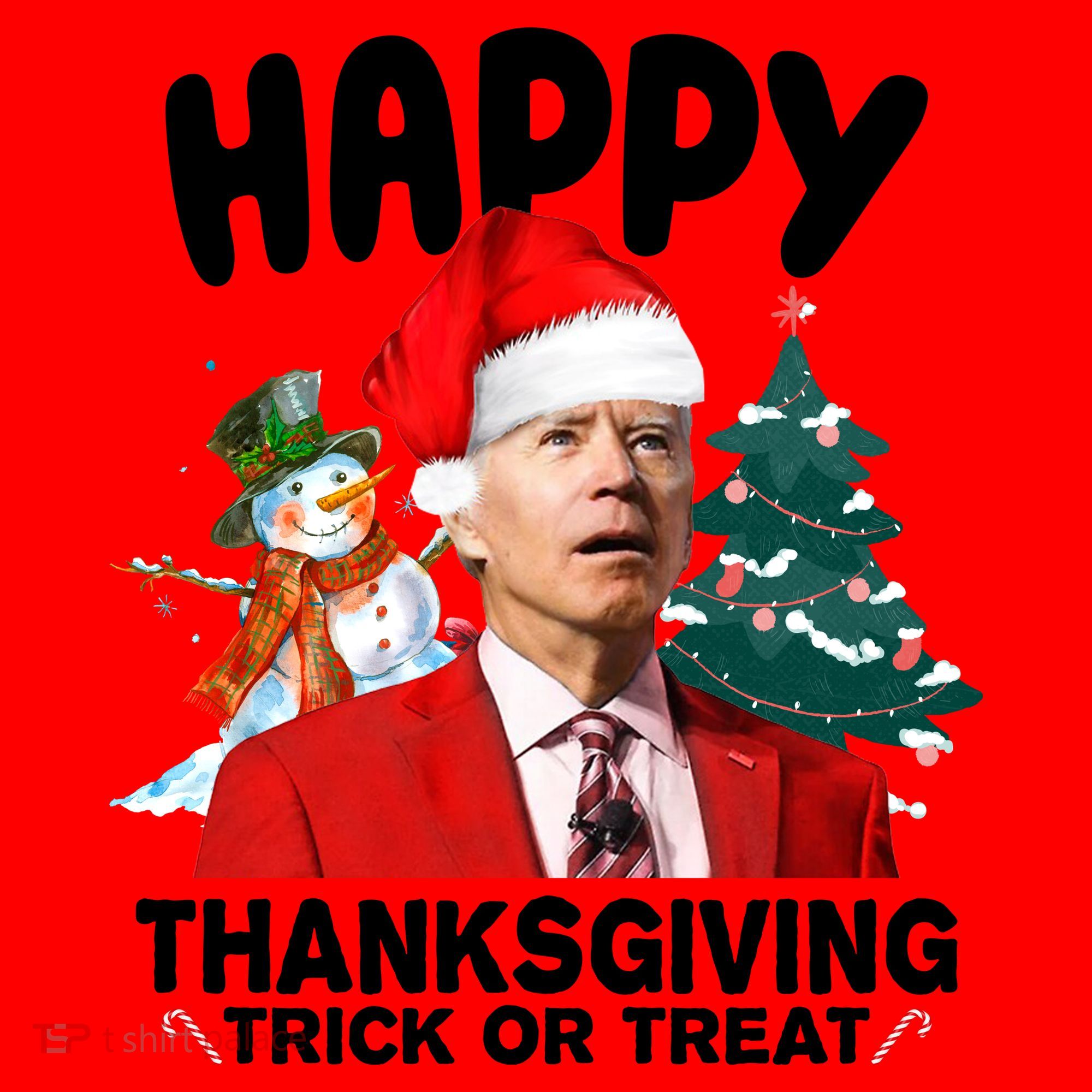 Happy Thanksgiving Trick Or Treat Funny Joe Biden Santa Hat