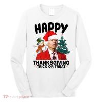 Happy Thanksgiving Trick Or Treat Funny Joe Biden Long Sleeve Shirt thumb 0
