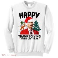 Happy Thanksgiving Trick Or Treat Funny Joe Biden Sweatshirt thumb 0
