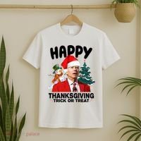 Happy Thanksgiving Trick Or Treat Funny Joe Biden T-Shirt thumb 2