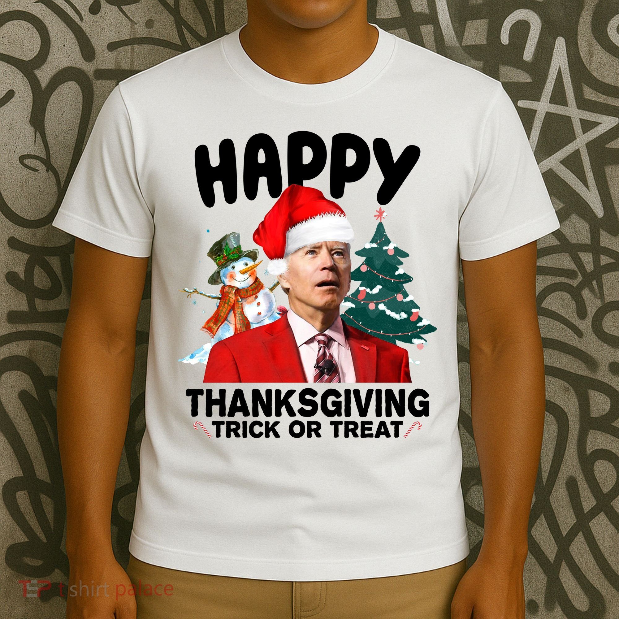 Happy Thanksgiving Trick Or Treat Funny Joe Biden T-Shirt