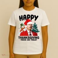 Happy Thanksgiving Trick Or Treat Funny Joe Biden T-Shirt thumb 4