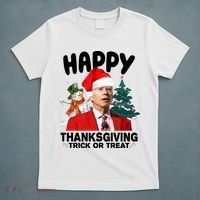Happy Thanksgiving Trick Or Treat Funny Joe Biden T-Shirt thumb 5