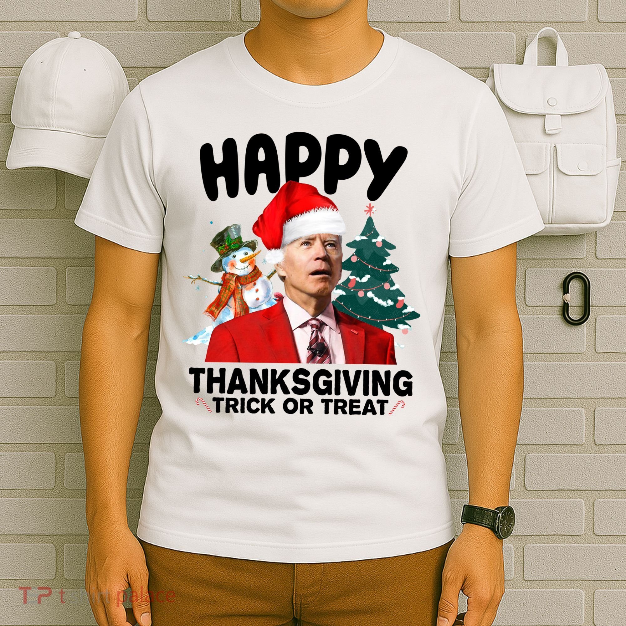 Happy Thanksgiving Trick Or Treat Funny Joe Biden T-Shirt