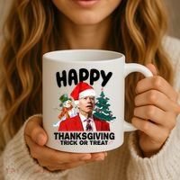 Happy Thanksgiving Trick Or Treat Funny Joe Biden Coffee Mug thumb 3
