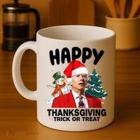 Happy Thanksgiving Trick Or Treat Funny Joe Biden Coffee Mug thumb 4