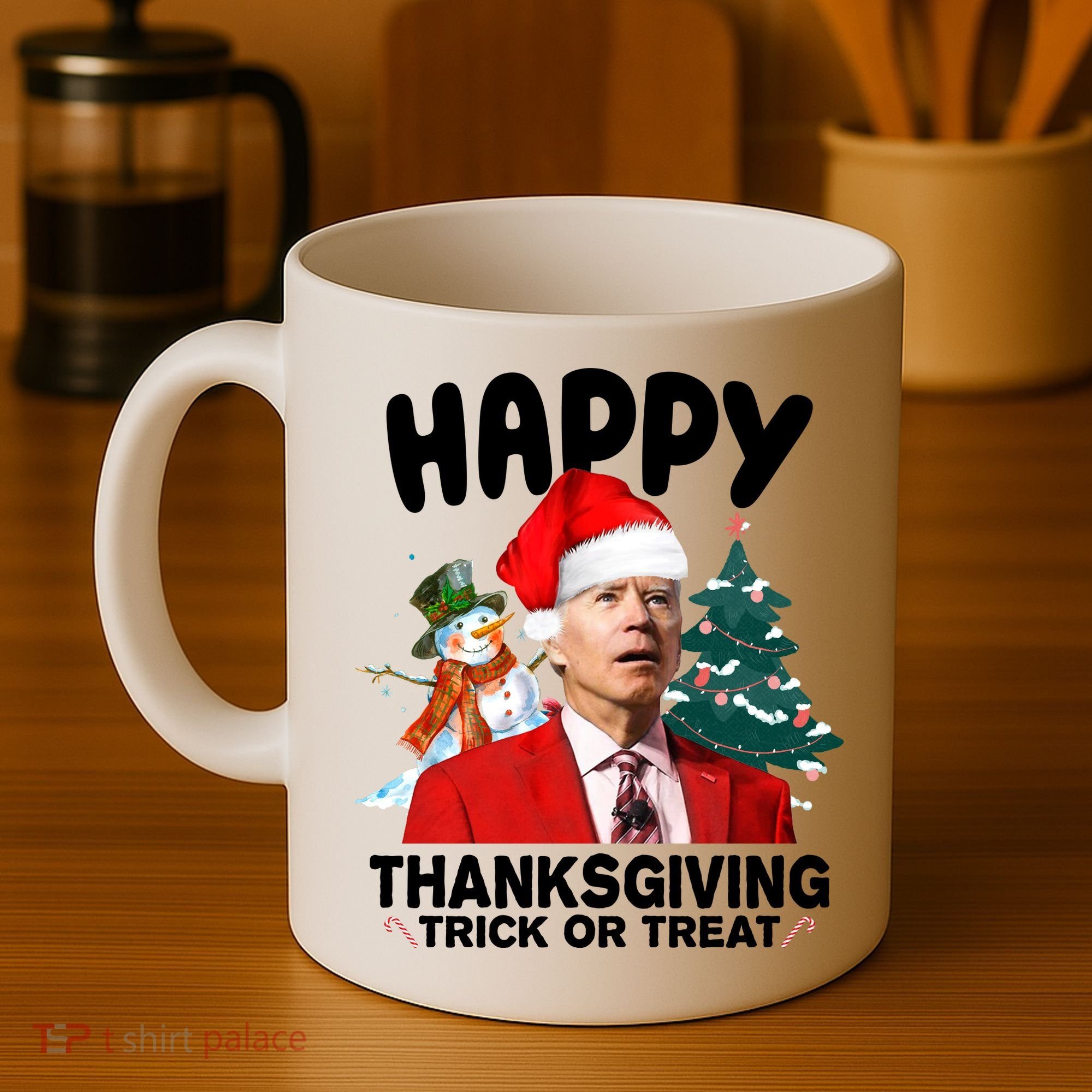 Happy Thanksgiving Trick Or Treat Funny Joe Biden Coffee Mug