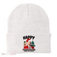 Happy Thanksgiving Trick Or Treat Funny Joe Biden Beanie thumb 0