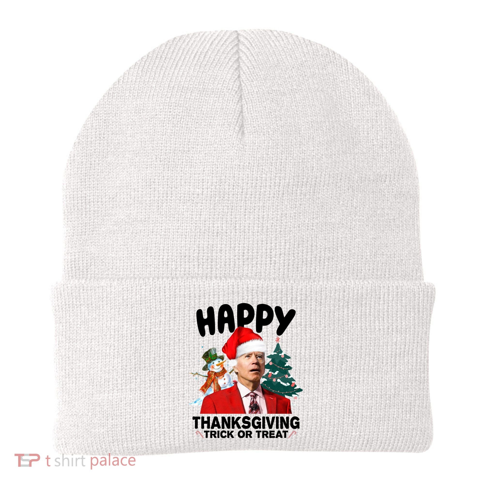 Happy Thanksgiving Trick Or Treat Funny Joe Biden Beanie