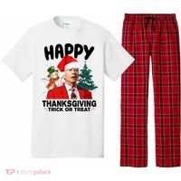 Happy Thanksgiving Trick Or Treat Funny Joe Biden Pajama Set thumb 0
