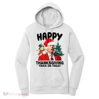 Happy Thanksgiving Trick Or Treat Funny Joe Biden Women's Hoodie thumb 0