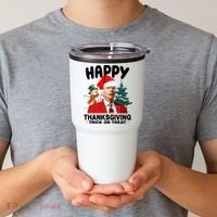 Happy Thanksgiving Trick Or Treat Funny Joe Biden Tumbler thumb 2