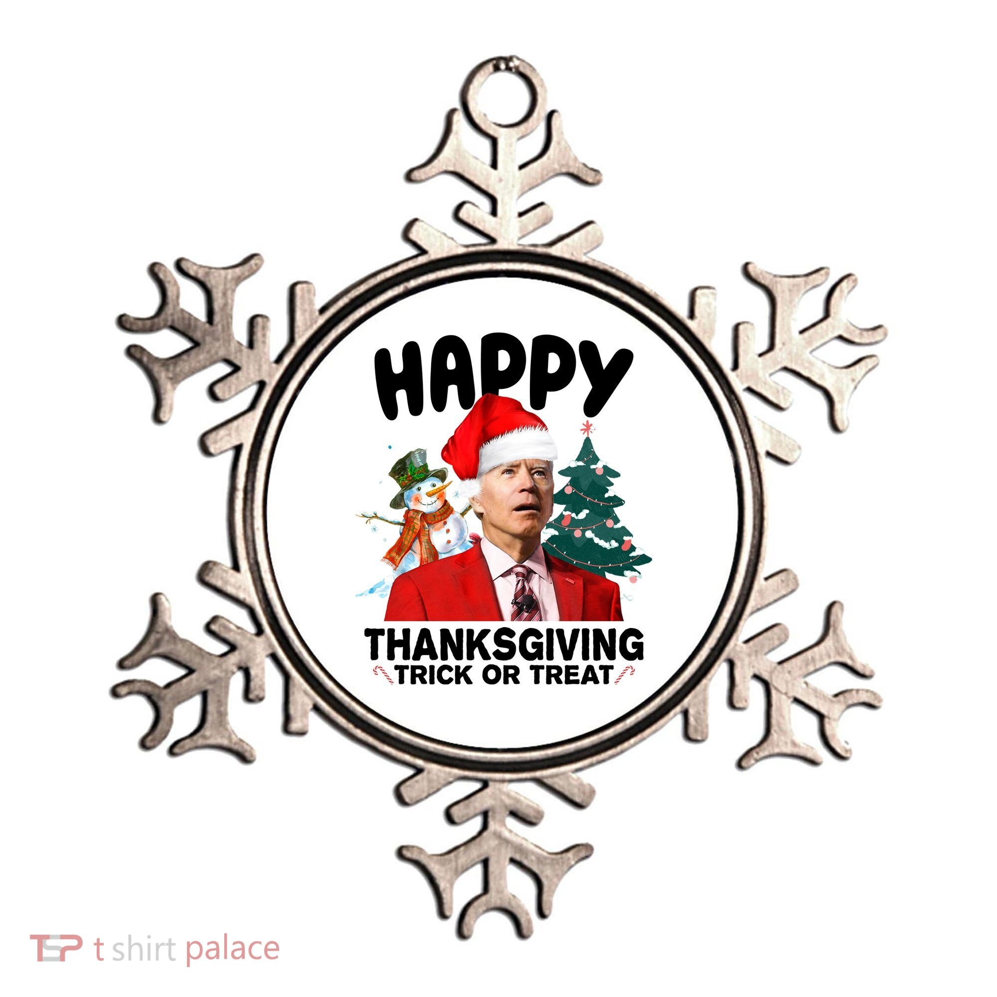 Happy Thanksgiving Trick Or Treat Funny Joe Biden Ornament