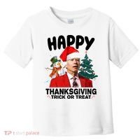 Happy Thanksgiving Trick Or Treat Funny Joe Biden Toddler T-Shirt thumb 0