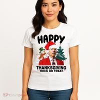 Happy Thanksgiving Trick Or Treat Funny Joe Biden Women's T-Shirt thumb 4