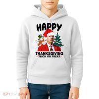 Happy Thanksgiving Trick Or Treat Funny Joe Biden Kids Hoodie thumb 4