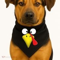 Happy Thanksgiving Turkey Outfit Funny Gift USA-Made Doggie Bandana thumb 1