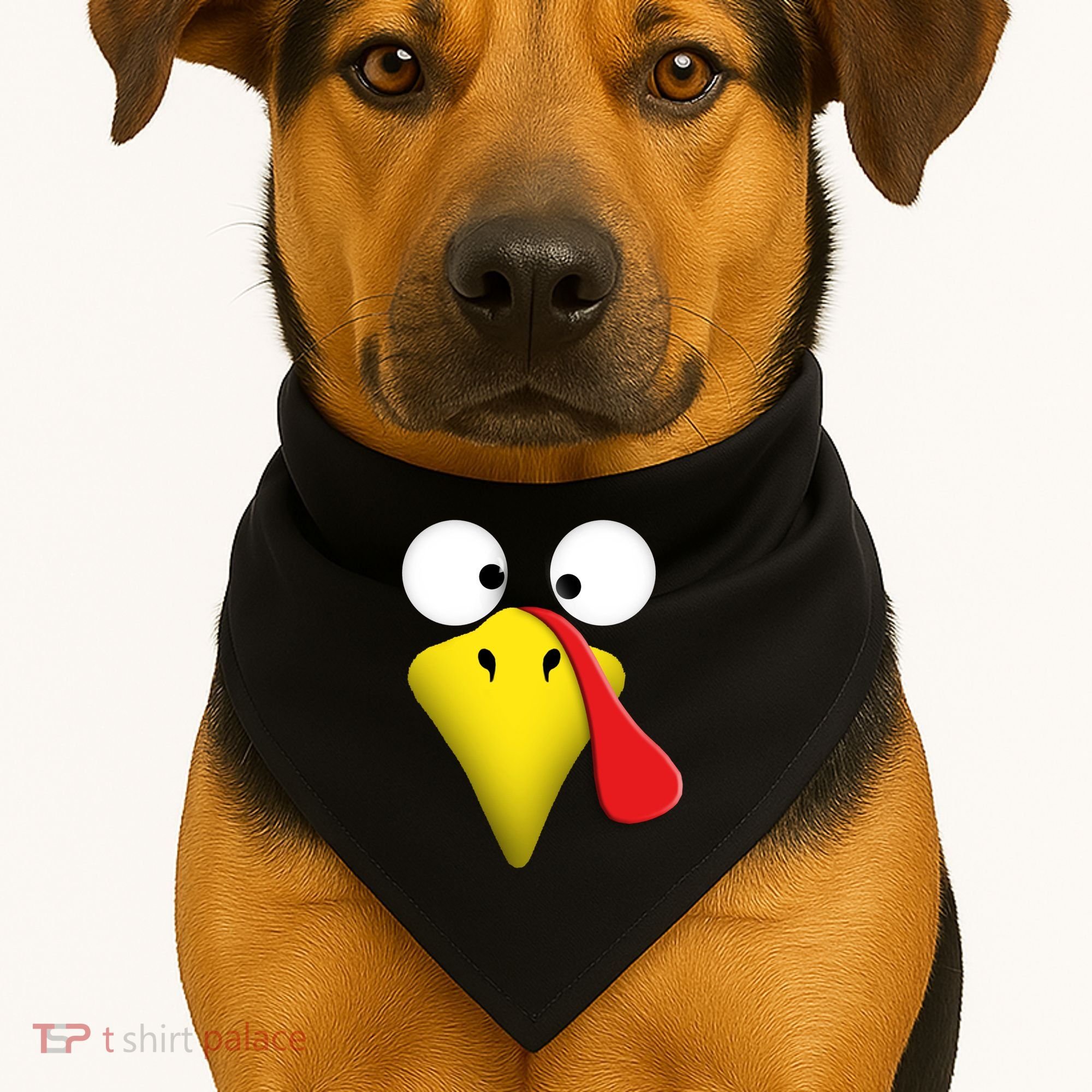 Happy Thanksgiving Turkey Outfit Funny Gift USA-Made Doggie Bandana