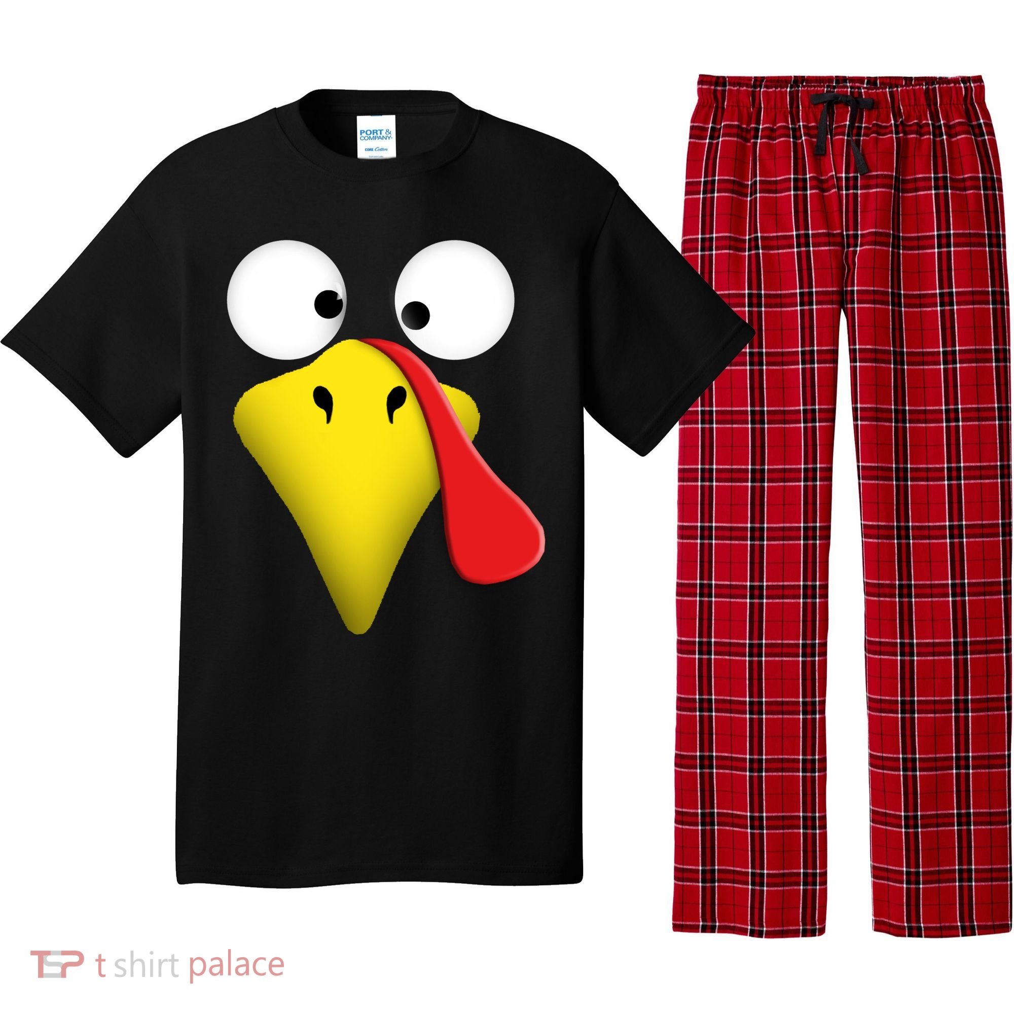 Happy Thanksgiving Turkey Outfit Funny Gift Pajama Set