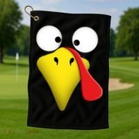 Happy Thanksgiving Turkey Outfit Funny Gift Golf Towel thumb 1
