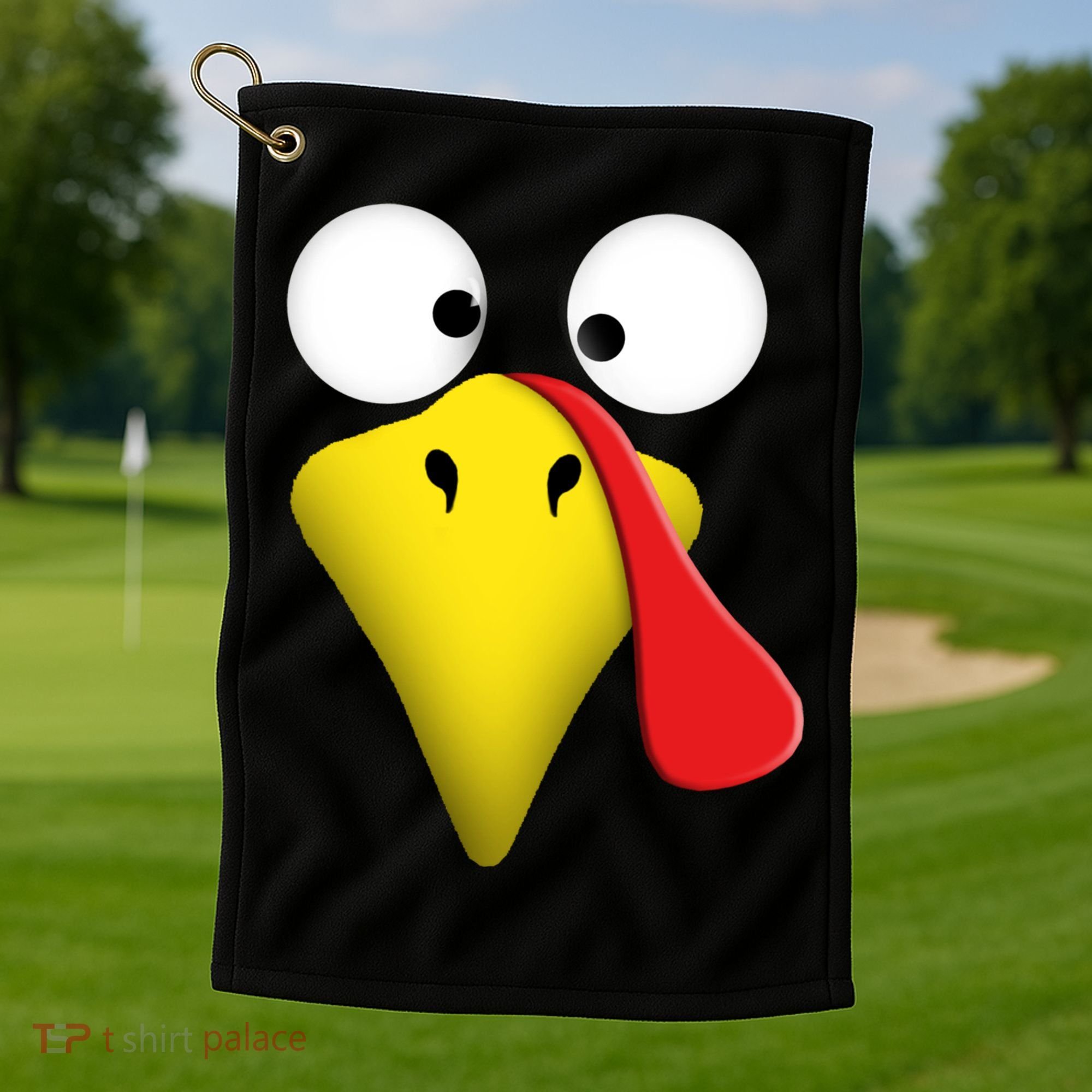 Happy Thanksgiving Turkey Outfit Funny Gift Golf Towel