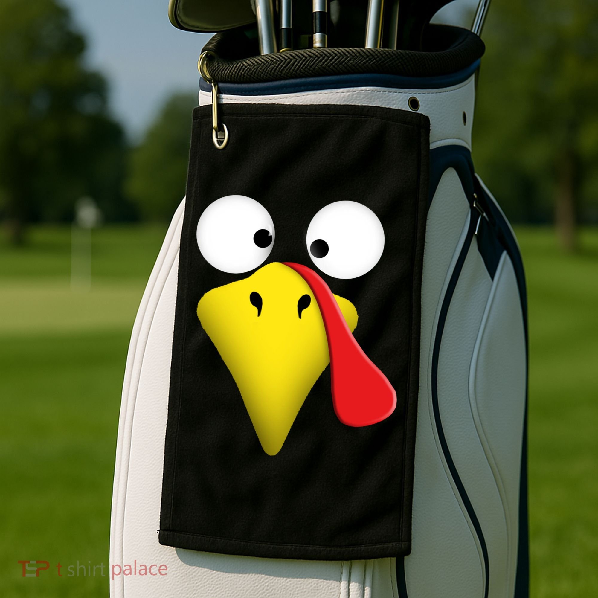 Happy Thanksgiving Turkey Outfit Funny Gift Golf Towel