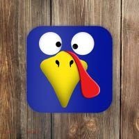 Happy Thanksgiving Turkey Outfit Funny Gift Coaster thumb 0