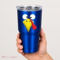 Happy Thanksgiving Turkey Outfit Funny Gift Tumbler thumb 2