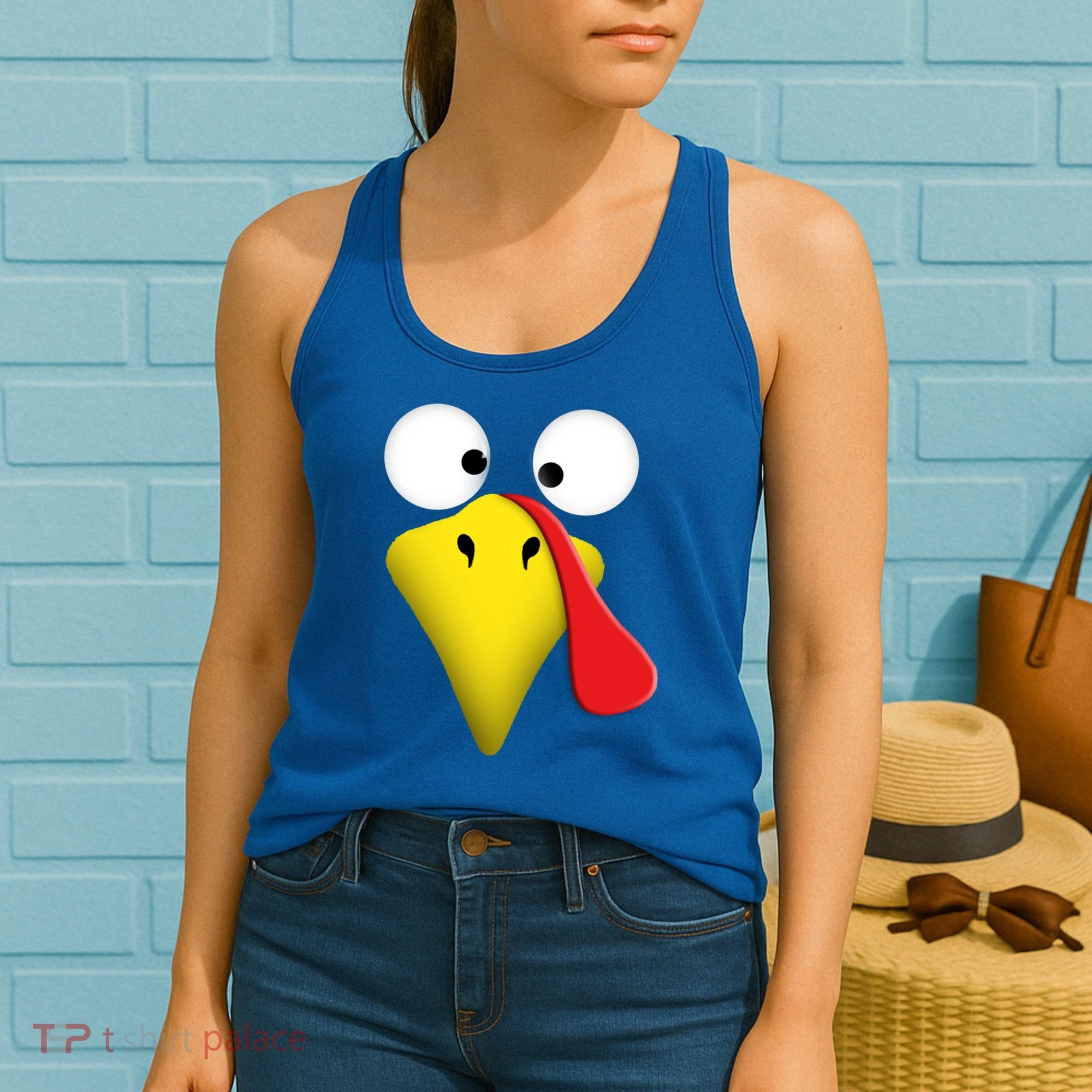 Happy Thanksgiving Turkey Outfit Funny Gift Women's Tank Top