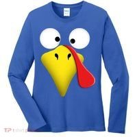 Happy Thanksgiving Turkey Outfit Funny Gift Women's Long Sleeve Shirt thumb 0